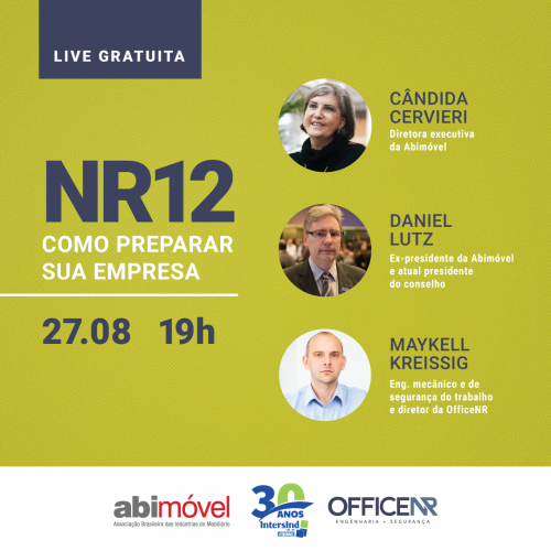 Intersind realiza live com o tema “NR12 – Como preparar a sua empresa”