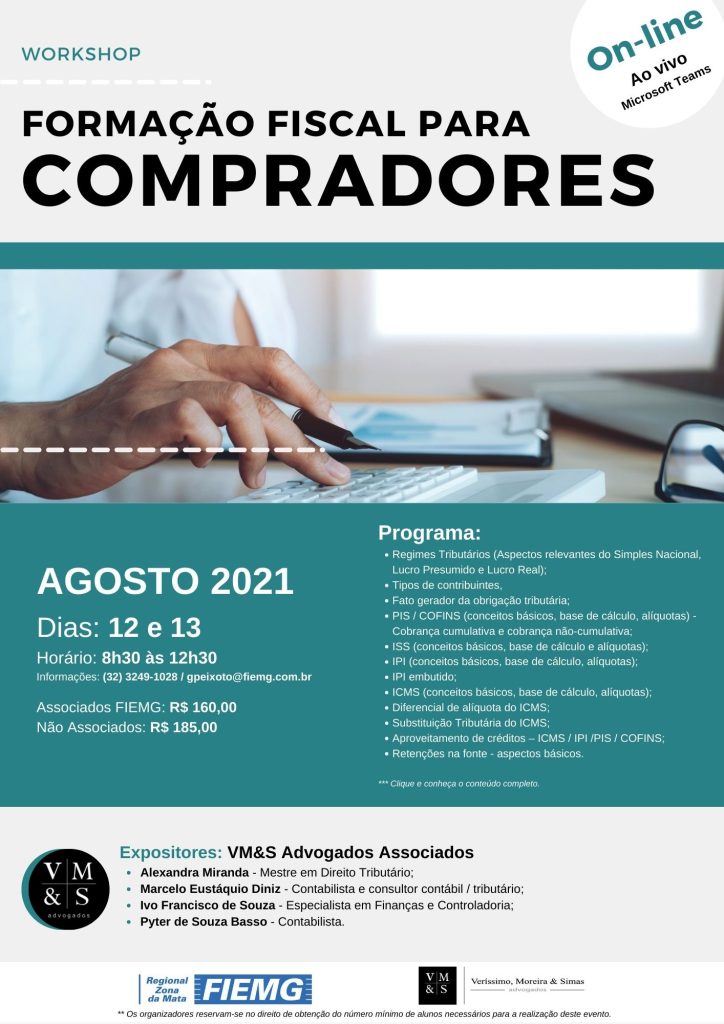 Cartaz Forma o fiscal para compradores 12 e 13 08 21