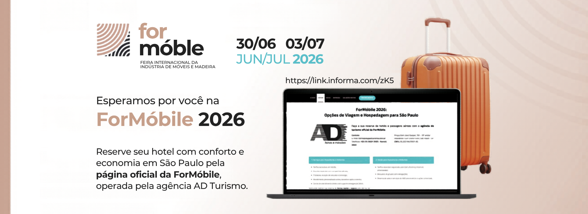Reserve seu hotel com conforto e economia em Sao Paulo pela pagina oficial da ForMobile operada pela agencia AD Turismo